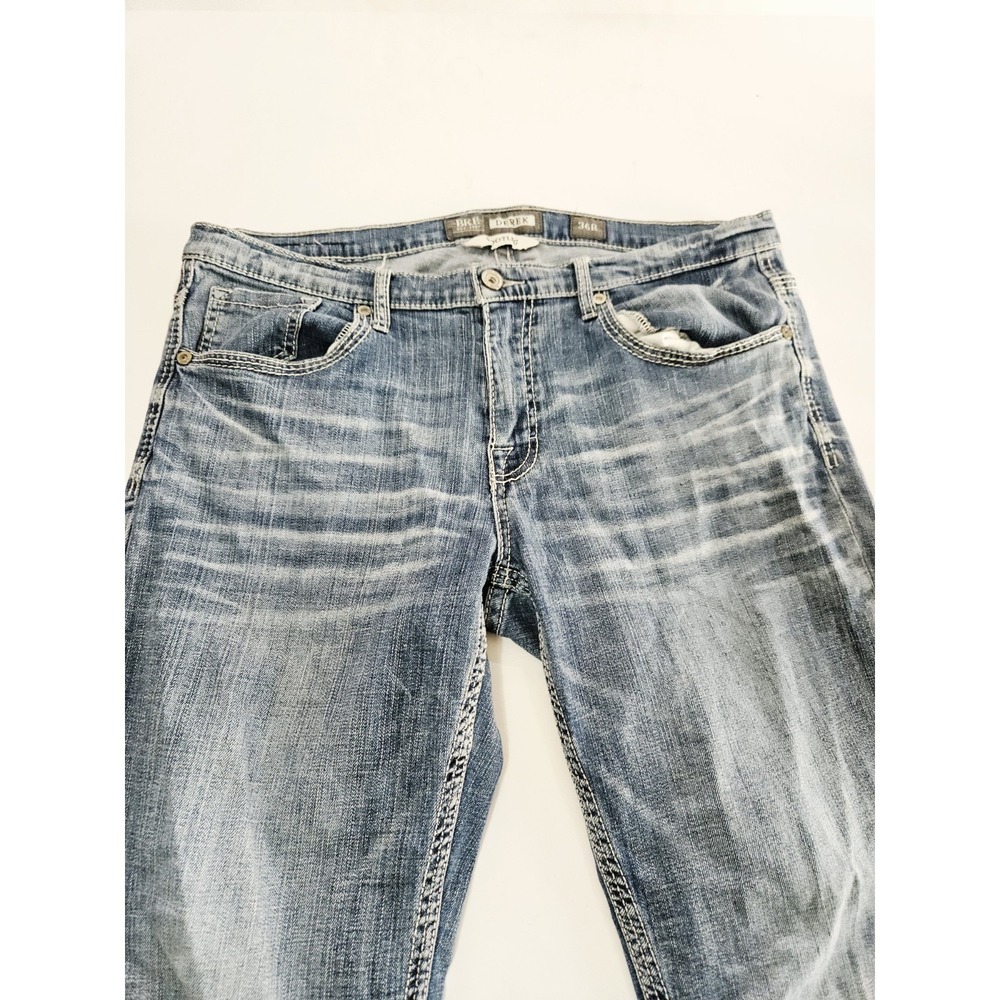 Buckle BKE Jeans Mens 36R Derek Boot Leg Blue Distressed Denim - Picture 5 of 7